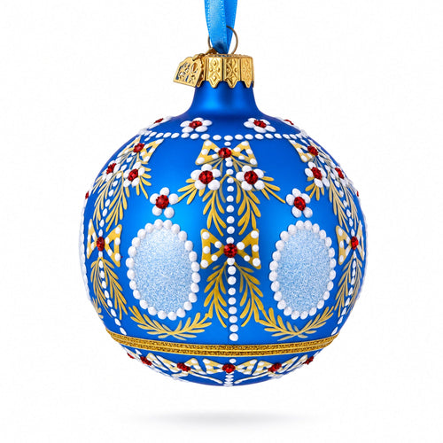 1908 Regal Alexander Palace Royal Glass Ball Christmas Ornament 3.25 Inches
