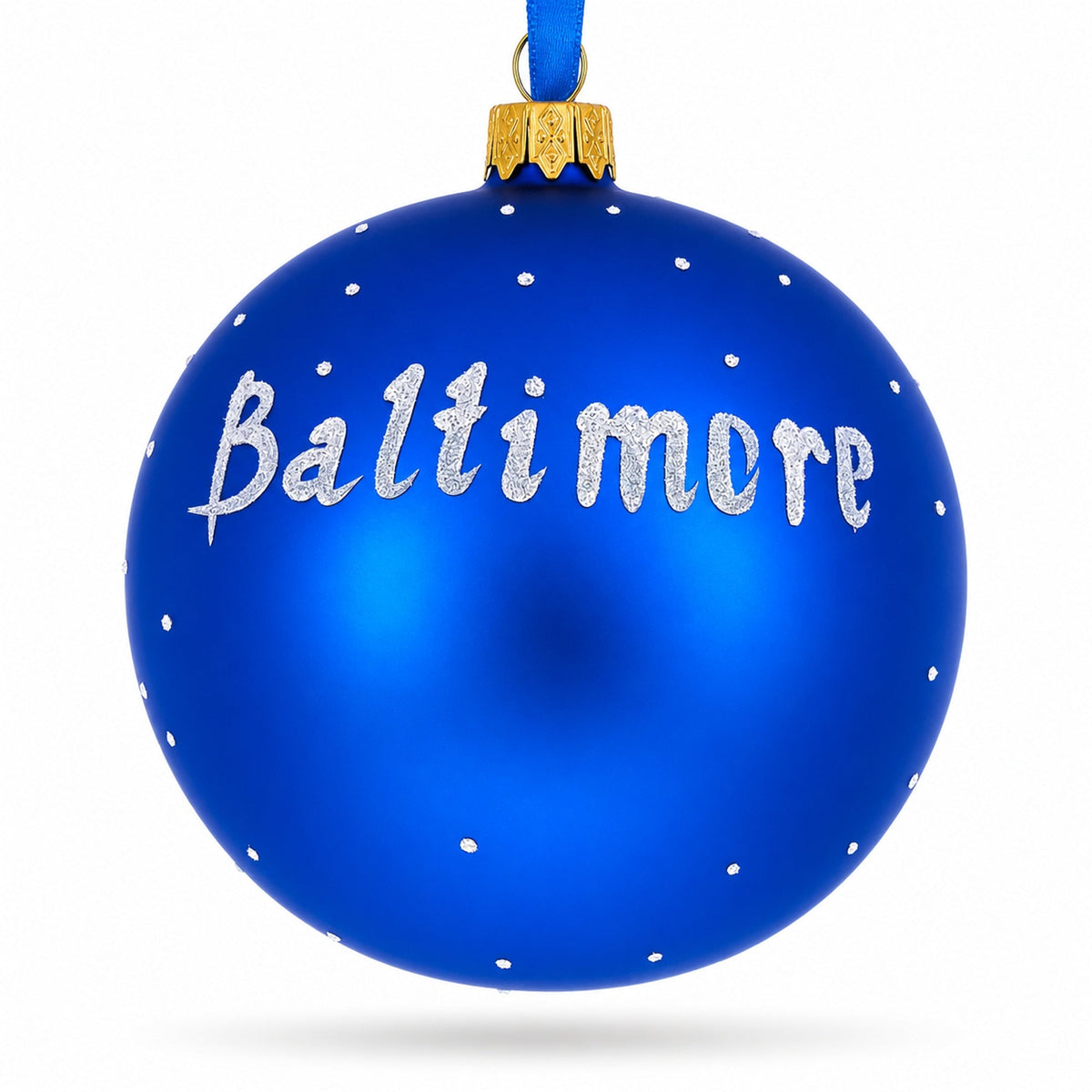 Baltimore, Maryland Glass Ball Christmas Ornament 3.25 Inches