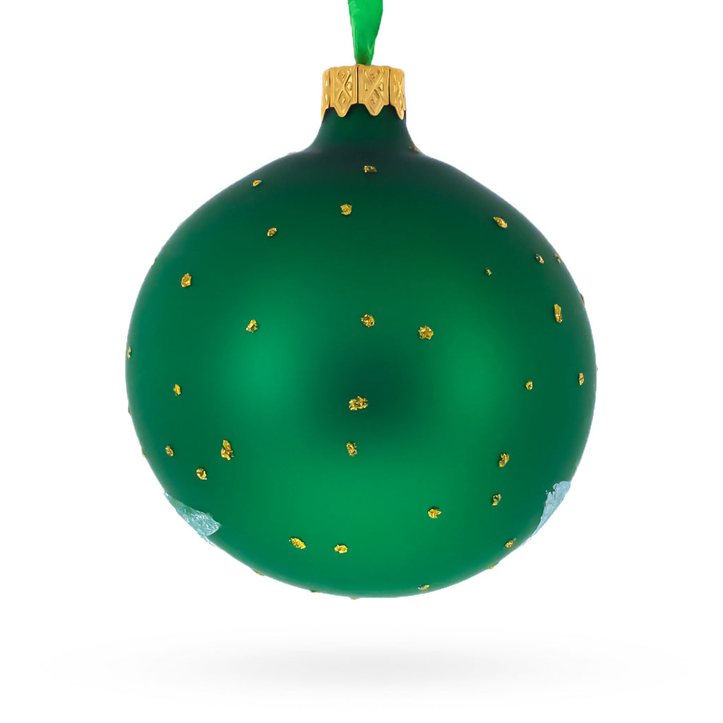 Beer Barrel Glass Ball Christmas Ornament 3.25 Inches
