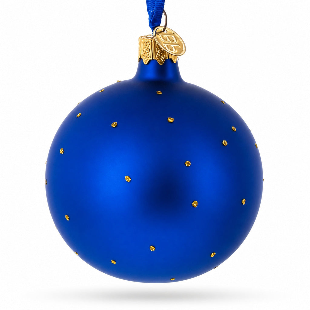 Happy Hanukkah Jewish Celebration Glass Ball Ornament 3.25 Inches