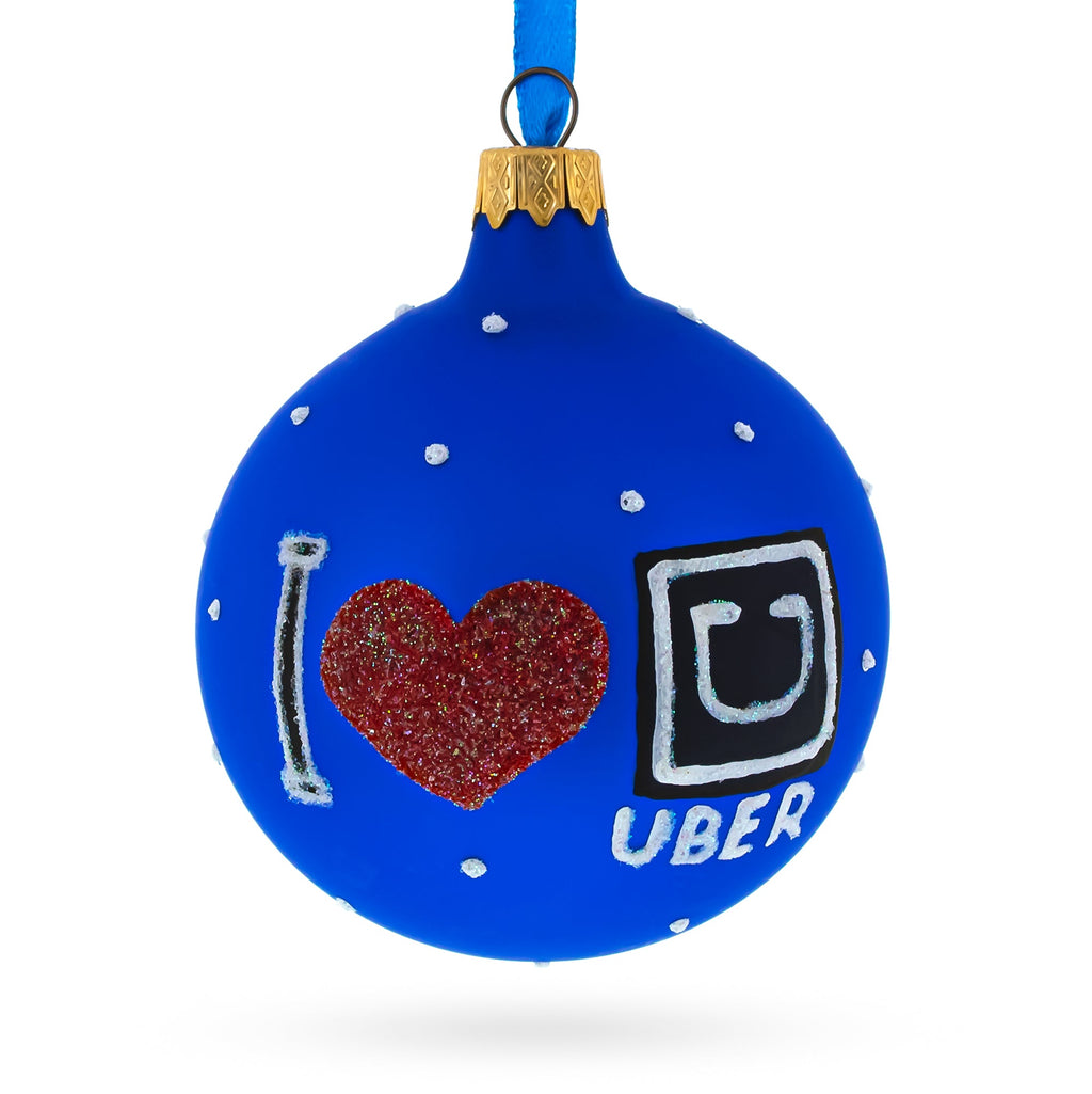 The Taxi Cab Glass Ball Christmas Ornament 3.25 Inches