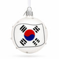 Flag of South Korea Glass Ball Christmas Ornament 3.25 Inches