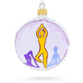 Yoga Glass Ball Ornament 3.25 Inches