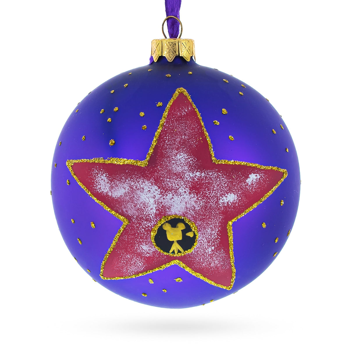 Hollywood, California Glass Ball Christmas Ornament 4 Inches
