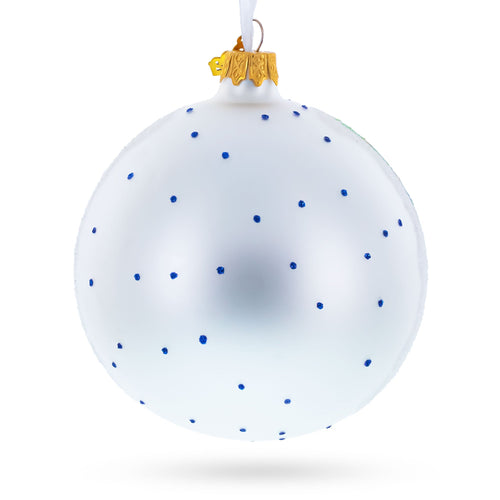 1889 'Irises' by Vincent Van Gogh Glass Ball Christmas Ornament 4 Inches