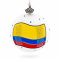 Flag of Colombia Glass Ball Christmas Ornament 3.25 Inches