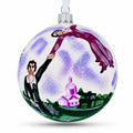 Marc Chagall's 1917 'The Promenade' Masterpiece Glass Ball Christmas Ornament 4 Inches