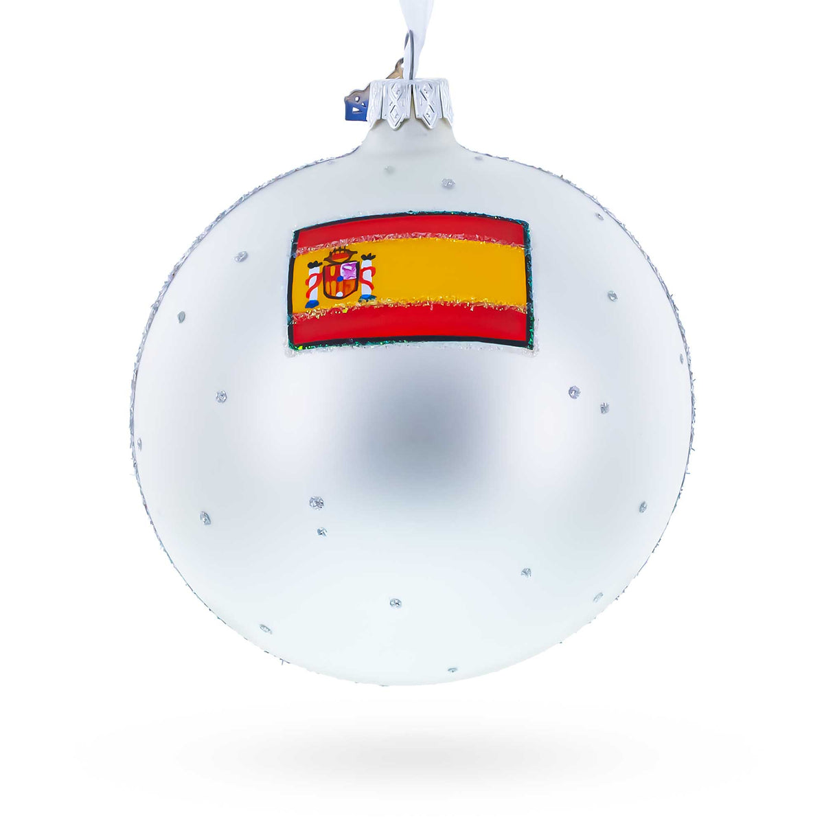 Plaza Mayor, Madrid, Spain Glass Ball Christmas Ornament 4 Inches