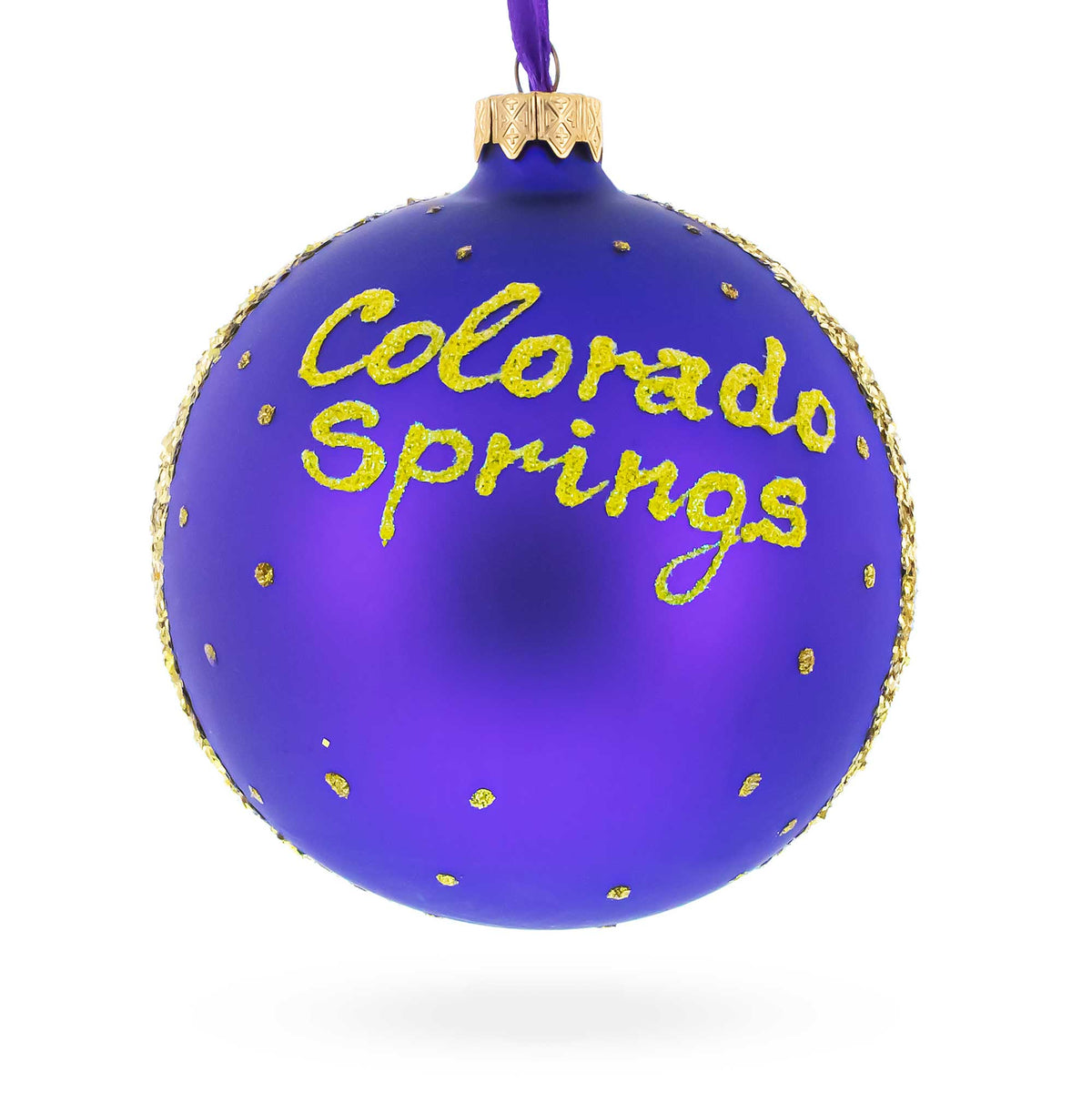 Colorado Springs, Colorado Glass Ball Christmas Ornament 4 Inches
