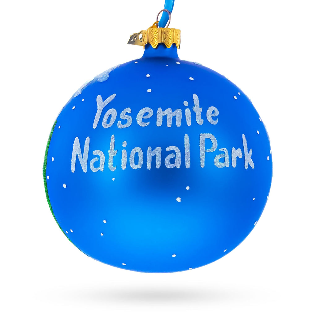 Yosemite National Park, Sierra Nevada California Glass Ball Christmas Ornament 4 Inches