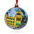 Statue of St Wenceslas, Prague, Czech Republic Glass Ball Christmas Ornament 4 Inches