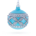 American Art Nouveau Cross with Diamonds Glass Ball Christmas Ornament 3.25 Inches