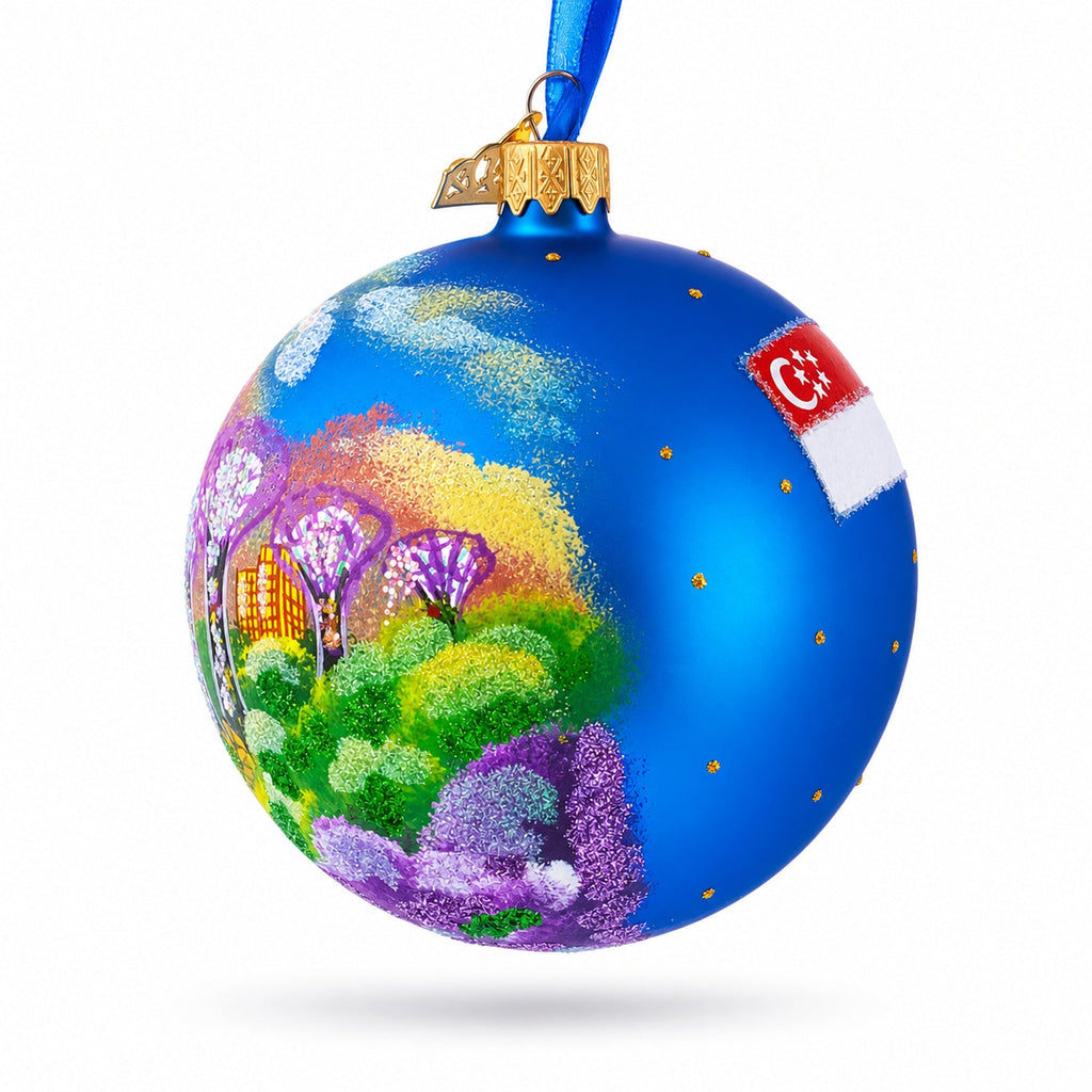 Botanic Gardens, Singapore Glass Ball Christmas Ornament 4 Inches