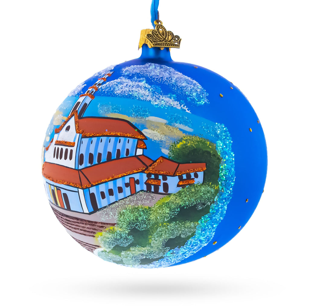 Mount Monserrate, Bogota, Colombia Glass Ball Christmas Ornament 4 Inches