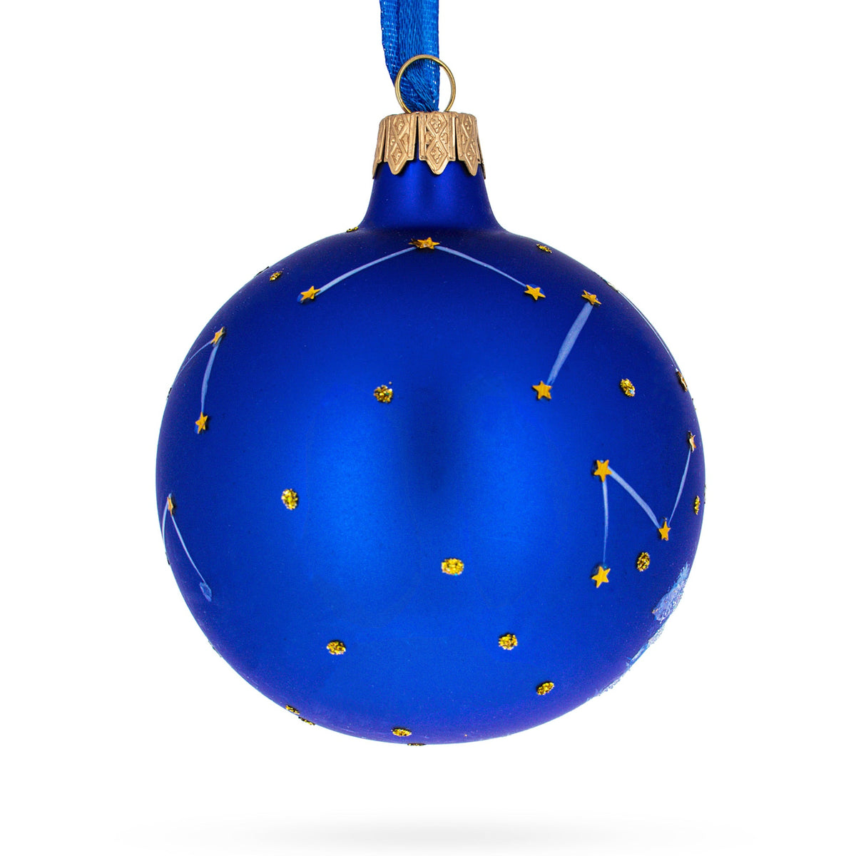 Pisces Zodiac Horoscope Sign Glass Ball Christmas Ornament 3.25 Inches
