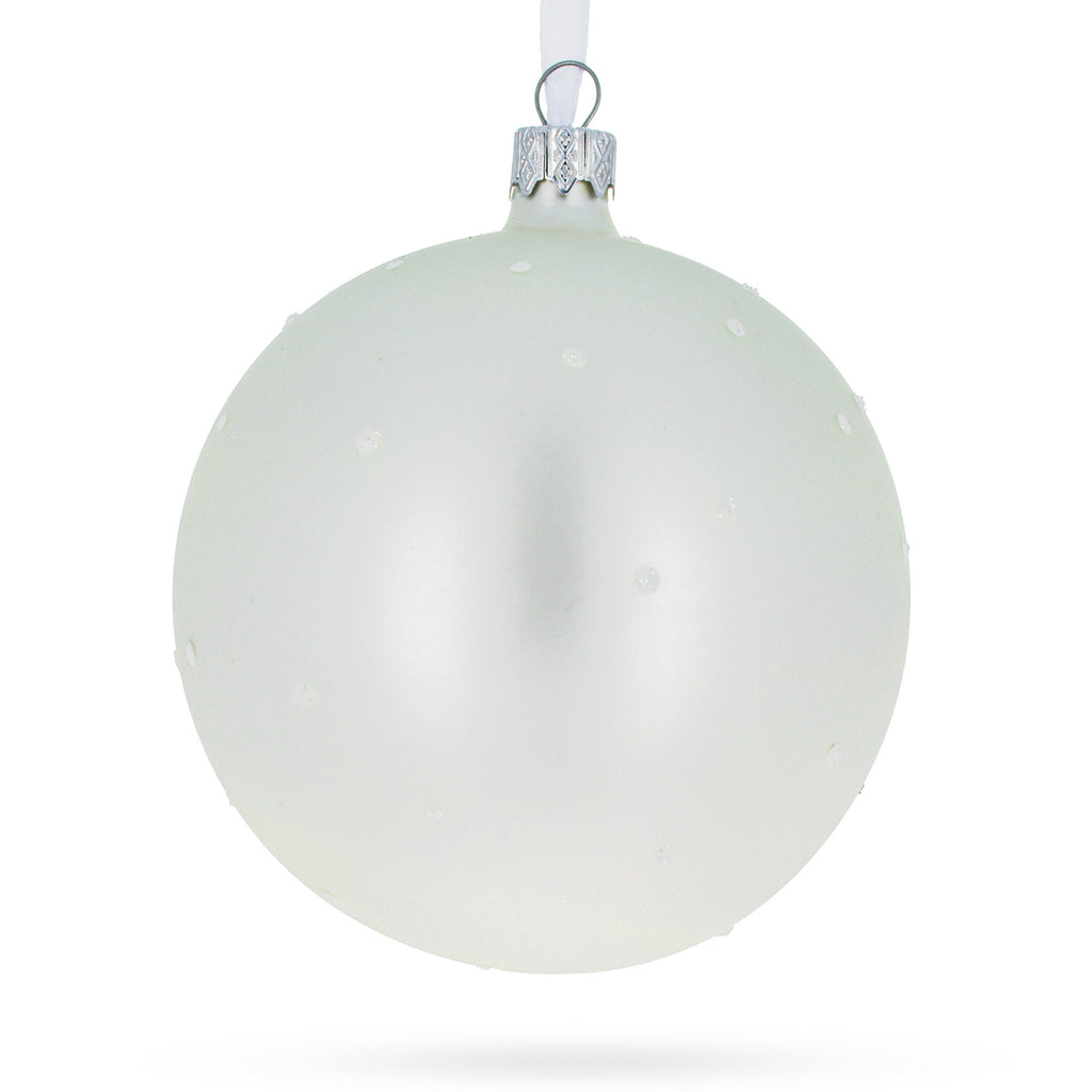 Snowmen Celebrating 'Our First Christmas' Glass Ball Christmas Ornament 4 Inches