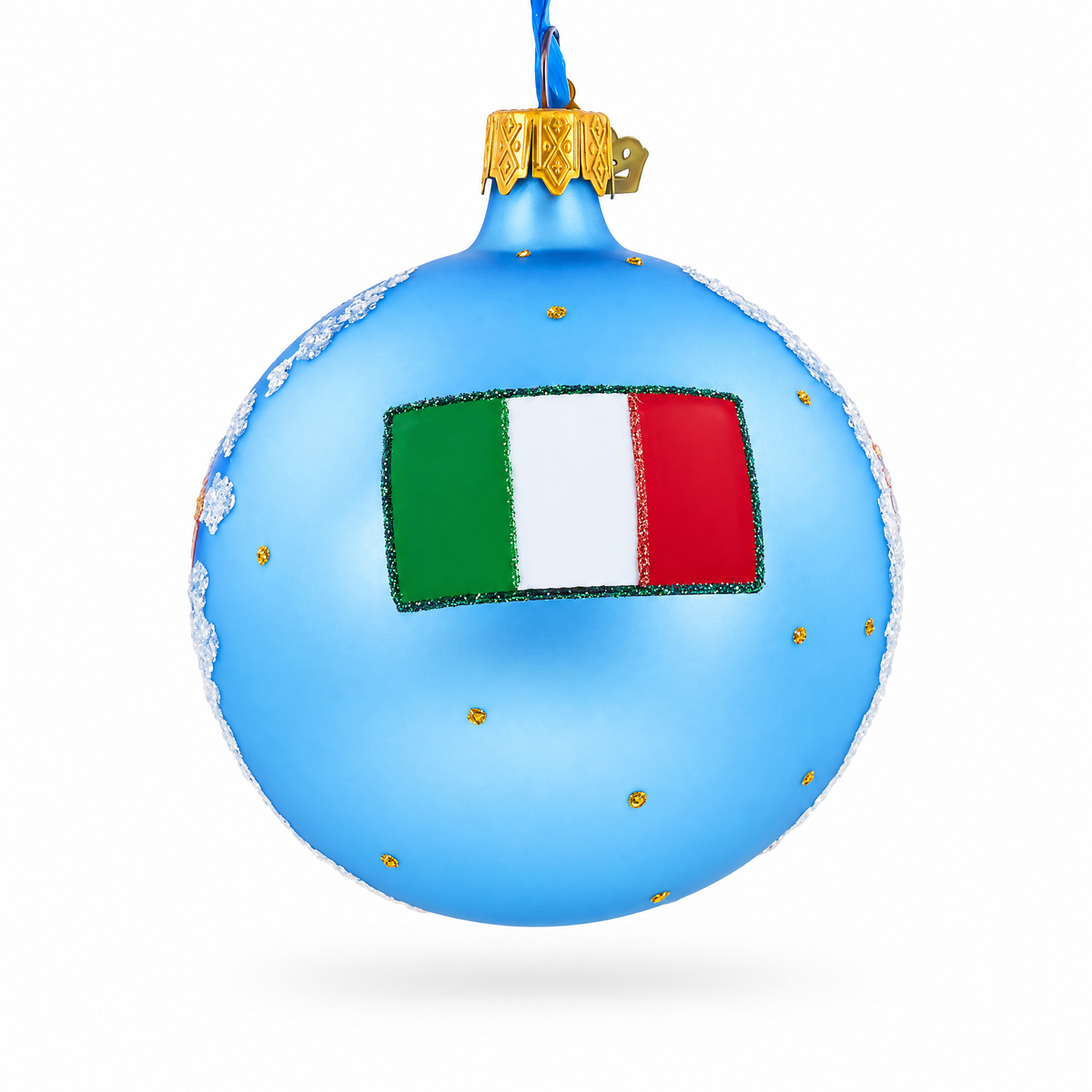 Gondola under The Rialto Bridge, Venice, Italy Glass Ball Christmas Ornament 3.25 Inches