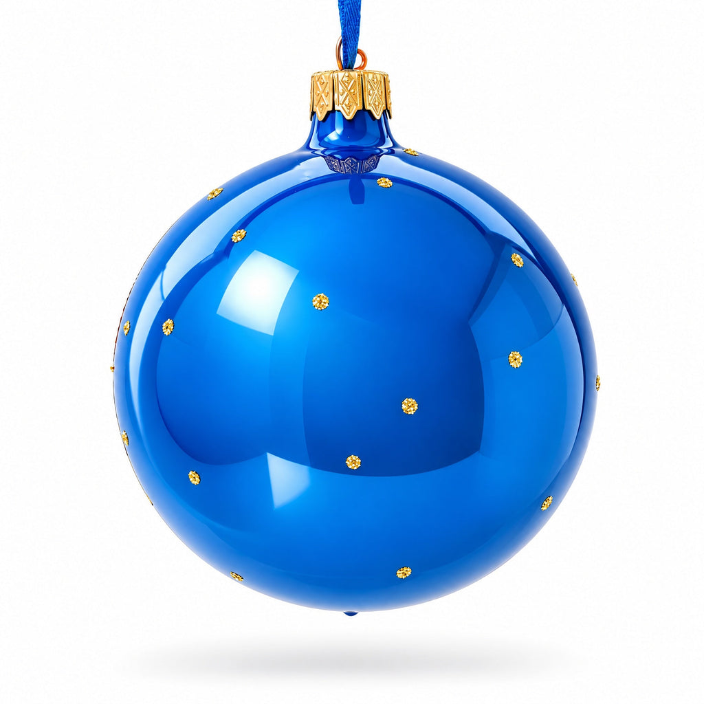 African Safari Glass Ball Christmas Ornament 4 Inches
