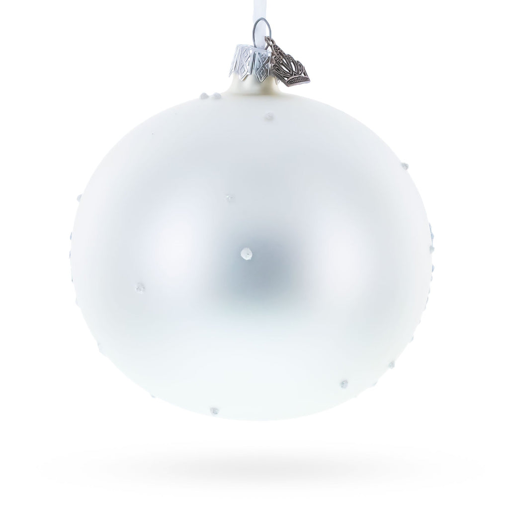 Chalet and Ski Lifts in the Mountains Glass Ball Christmas Ornament 4 Inches
