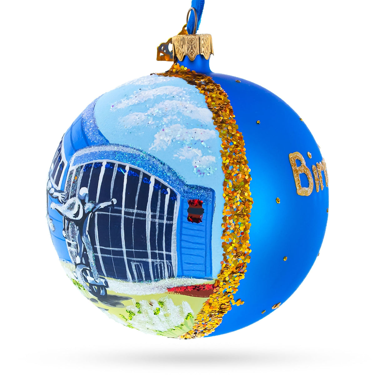 Barber Vintage Motorsports Museum, Birmingham, Alabama Glass Ball Christmas Ornament 4 Inches