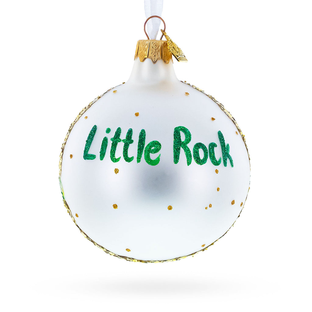 Central High School National Historic Site, Little Rock, Arkansas Glass Ball Christmas Ornament 3.25 Inches