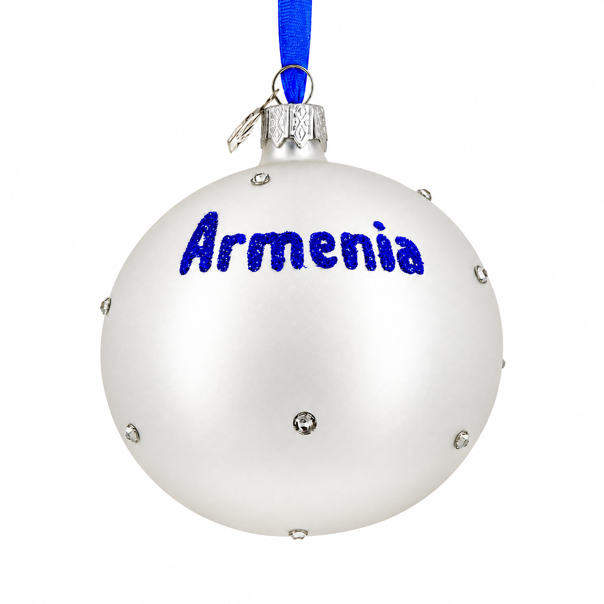 Flag of Armenia Glass Ball Christmas Ornament 3.25 Inches