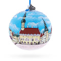 Old Town, Tallin, Estonia Glass Ball Christmas Ornament 4 Inches