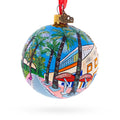 Lincoln Road, Miami, Florida Glass Ball Christmas Ornament 3.25 Inches