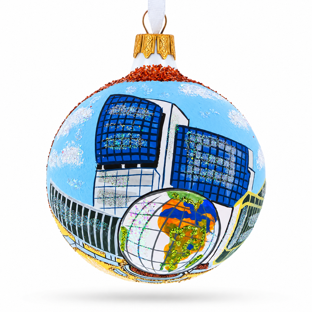 Museum of Natural Sciences, Raleigh, North Carolina Glass Ball Christmas Ornament 3.25 Inches