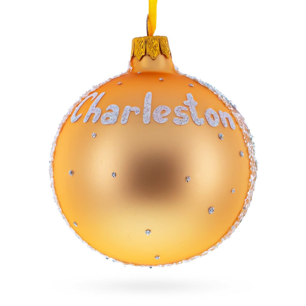 Joe Riley Waterfront Park, Charleston, South Carolina Glass Ball Christmas Ornament 3.25 Inches