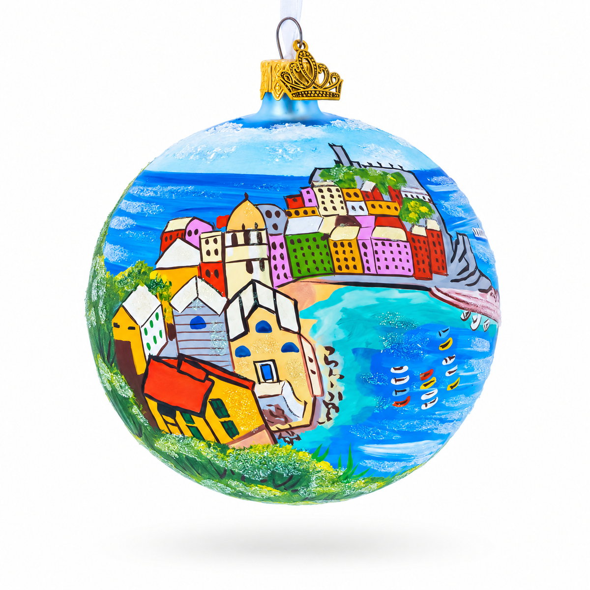 Cinque Terre, Italy Glass Ball Christmas Ornament
