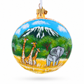 Mount Kilimanjaro, Tanzania Glass Ball Christmas Ornament