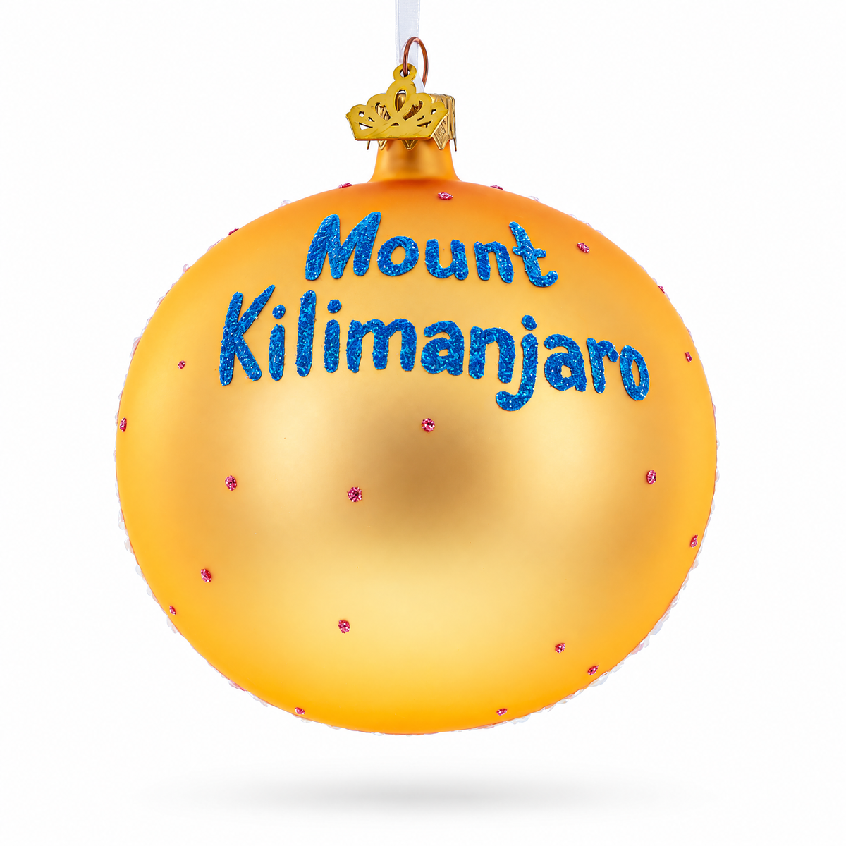 Mount Kilimanjaro, Tanzania Glass Ball Christmas Ornament