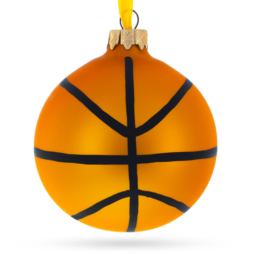 Basketball Player in Action Glass Ball Christmas Sports Ornament 3.25 Inches
