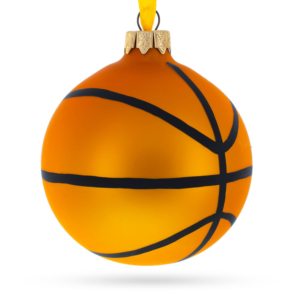 Basketball Player in Action Glass Ball Christmas Sports Ornament 3.25 Inches