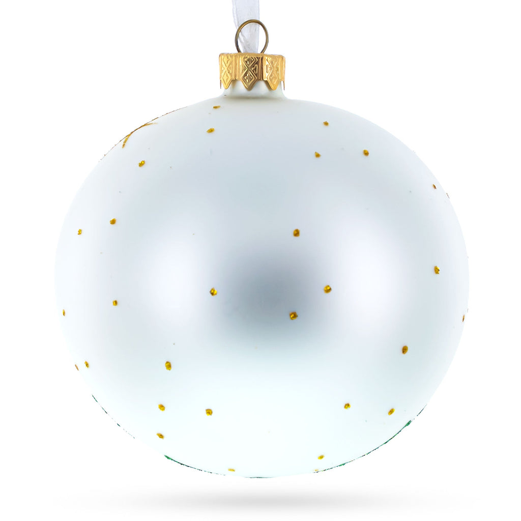 Vivid Rooster Glass Ball Christmas Ornament 3.25 Inches