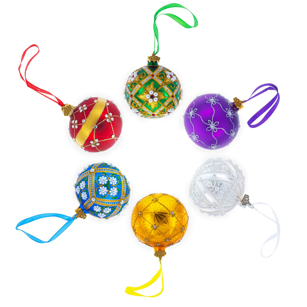 1903 Royal Danish White Glass Ball Christmas Ornament 3.25 Inches