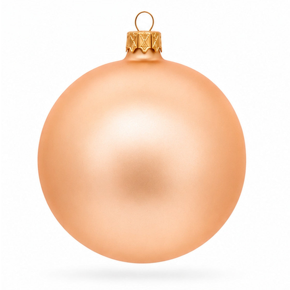 Set of 4 Rose Gold Glass Ball Ornaments 4 Inches (006)