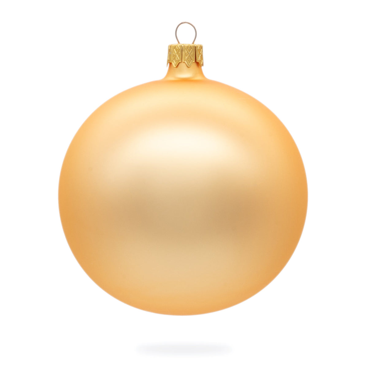 Set of 6 Rose Gold Glass Ball Ornaments 3.25 Inches (037)