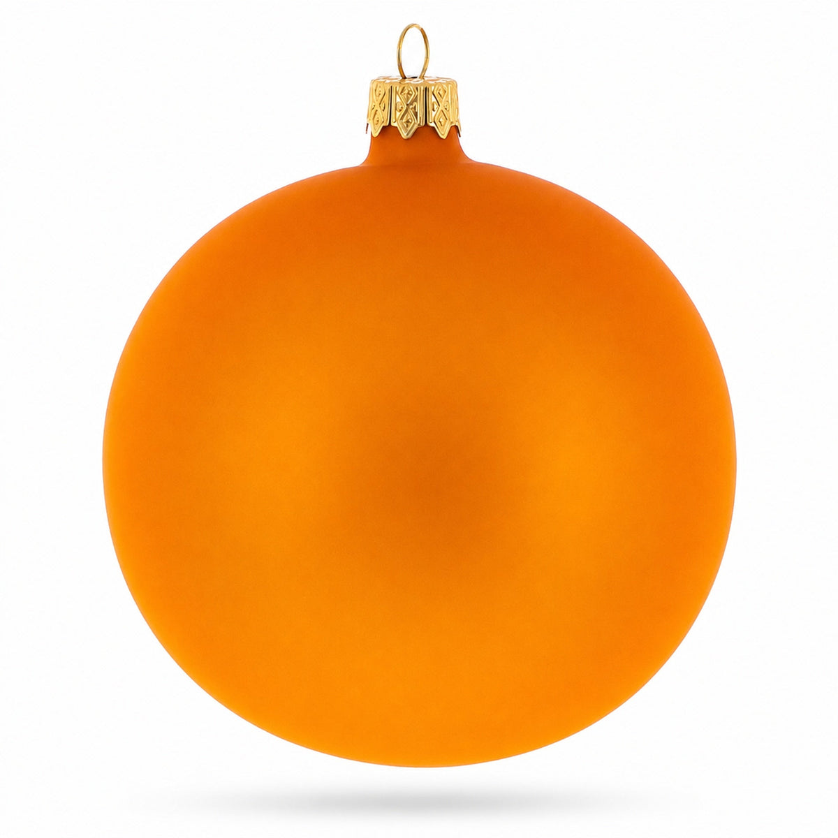 Set of 6 Matte Gold Glass Ball Christmas Ornaments 3.25 Inches (043)