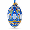 1908 Alexander Palace Royal on Blue Egg Glass Ornament 4 Inches