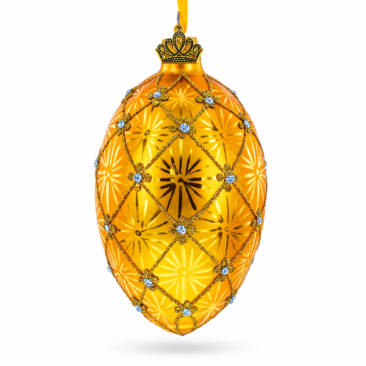 1897 Coronation Royal Egg Glass Ornament 4 Inches