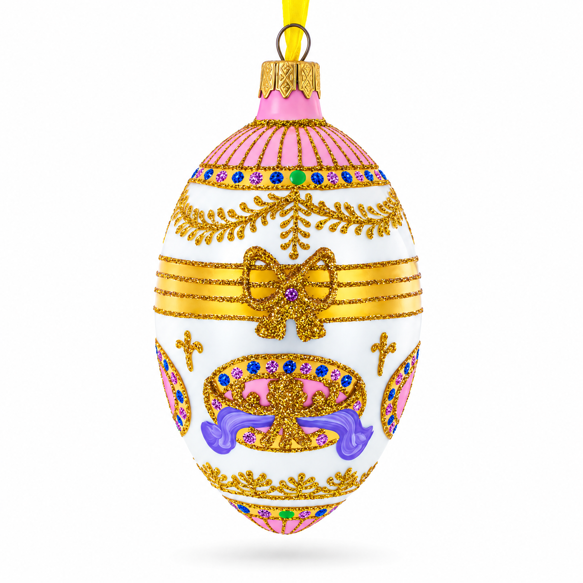 1903 Bonbonniere Royal Egg Glass Ornament 4 Inches