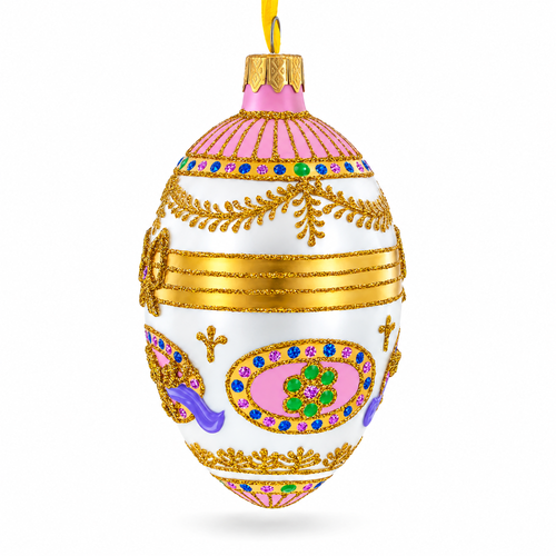 1903 Bonbonniere Royal Egg Glass Ornament 4 Inches