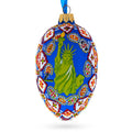 Statue of Liberty Ukrainian Glass Egg Ornament 4 Inches