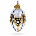 Mother of Pearl Mini Glass Egg Ornament 2.9 Inches