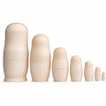 Set of 7 Unfinished Wooden Nesting Dolls DIY Craft Blanks for Painting 6.75 Inches
