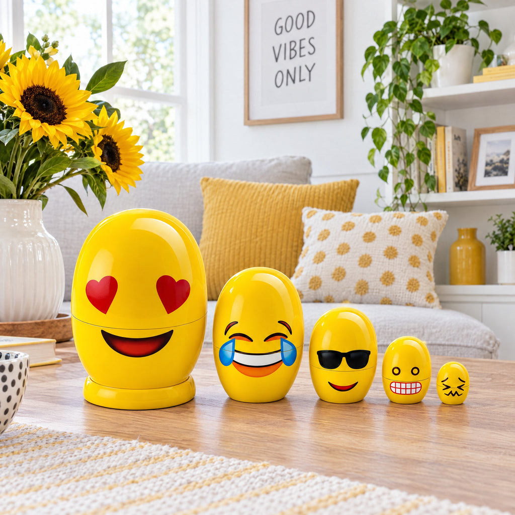 Facial expression Wooden Nesting Dolls