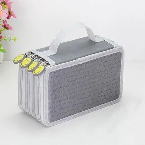 Large Multifunction Pencil Case With Compartments Capacity Pencil Case Colored Pencil Pouch Bag Portable Pencil Holder Stationery Organizer