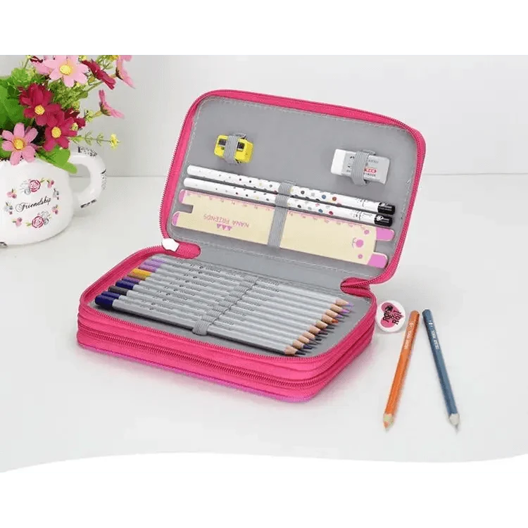Large Multifunction Pencil Case With Compartments Capacity Pencil Case Colored Pencil Pouch Bag Portable Pencil Holder Stationery Organizer